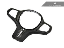 Load image into Gallery viewer, Autotecknic Carbon Fibre (Fiber) &amp; Alcantara Steering Wheel Trim for BMW X3M F97 &amp; X4M F98 (2019+) - 2x2 3K Twill, OEM Fit
