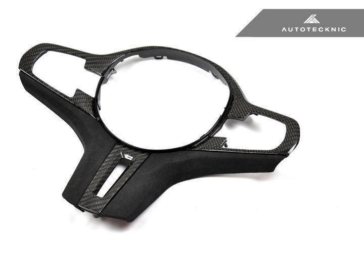 Autotecknic Carbon Fibre (Fiber) & Alcantara Steering Wheel Trim for BMW X3M F97 & X4M F98 (2019+) - 2x2 3K Twill, OEM Fit