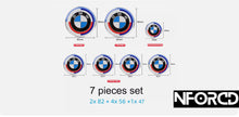Load image into Gallery viewer, BMW Emblem Badge for Centre Cap Bonnet Trunk 7pc 68mm 74mm 82mm
