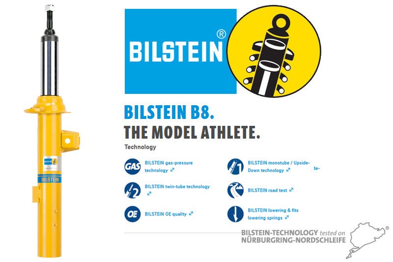 Bilstein B8 Performance Front Shock Absorber/Strut for BMW 5 Series E39 M5 (1998-2003) - Shortened for Lowering Springs