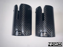 Load image into Gallery viewer, Pair of Black BMW Exhaust tips for BMW&#39;s with a twin exit
