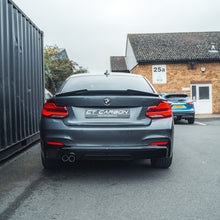 Load image into Gallery viewer, BMW 2 SERIES F22/F23 GLOSS BLACK TWIN EXHAUST DIFFUSER - MP STYLE - BLAK BY CT CARBON
