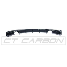 Load image into Gallery viewer, BMW 3 SERIES F30/F31 GLOSS BLACK DUAL EXHAUST DIFFUSER - MP STYLE - BLAK BY CT CARBON
