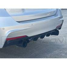 Load image into Gallery viewer, BMW 3 SERIES F30/F31 GLOSS BLACK DUAL EXHAUST DIFFUSER - MP STYLE - BLAK BY CT CARBON
