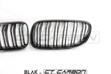 Load image into Gallery viewer, BMW 3 SERIES E92 &amp; E93 LCI DOUBLE SLAT BLACK GRILLES - BLAK BY CT CARBON
