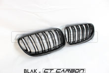 Load image into Gallery viewer, BMW 3 SERIES E92 &amp; E93 LCI DOUBLE SLAT BLACK GRILLES - BLAK BY CT CARBON
