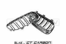 Load image into Gallery viewer, BMW 3 SERIES E92 &amp; E93 LCI DOUBLE SLAT BLACK GRILLES - BLAK BY CT CARBON
