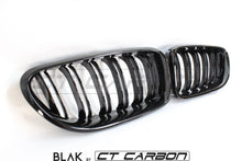 Load image into Gallery viewer, BMW 6 SERIES &amp; F06 F12 F13 DOUBLE SLAT BLACK GRILLES - BLAK BY CT CARBON
