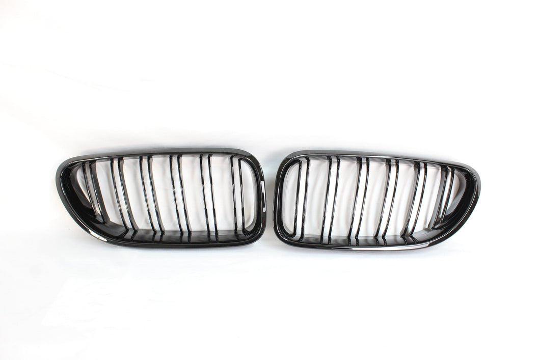BMW 6 SERIES & F06 F12 F13 DOUBLE SLAT BLACK GRILLES - BLAK BY CT CARBON