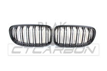 Load image into Gallery viewer, BMW E90 3 SERIES LCI DOUBLE SLAT BLACK GRILLES - BLAK BY CT CARBON
