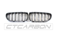 Load image into Gallery viewer, BMW E90 3 SERIES LCI DOUBLE SLAT BLACK GRILLES - BLAK BY CT CARBON
