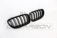 Load image into Gallery viewer, BMW E90 3 SERIES LCI DOUBLE SLAT BLACK GRILLES - BLAK BY CT CARBON
