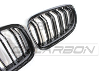 Load image into Gallery viewer, BMW E90 3 SERIES LCI DOUBLE SLAT BLACK GRILLES - BLAK BY CT CARBON
