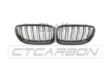 Load image into Gallery viewer, BMW E90 3 SERIES LCI DOUBLE SLAT BLACK GRILLES - BLAK BY CT CARBON
