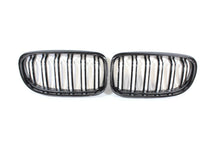 Load image into Gallery viewer, BMW E90 3 SERIES LCI DOUBLE SLAT BLACK GRILLES - BLAK BY CT CARBON
