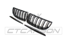 Load image into Gallery viewer, BMW E90 3 SERIES PRE-LCI DOUBLE SLAT BLACK GRILLES - BLAK BY CT CARBON
