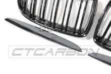 Load image into Gallery viewer, BMW E90 3 SERIES PRE-LCI DOUBLE SLAT BLACK GRILLES - BLAK BY CT CARBON
