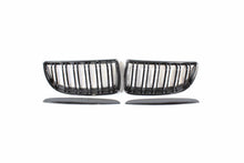 Load image into Gallery viewer, BMW E90 3 SERIES PRE-LCI DOUBLE SLAT BLACK GRILLES - BLAK BY CT CARBON
