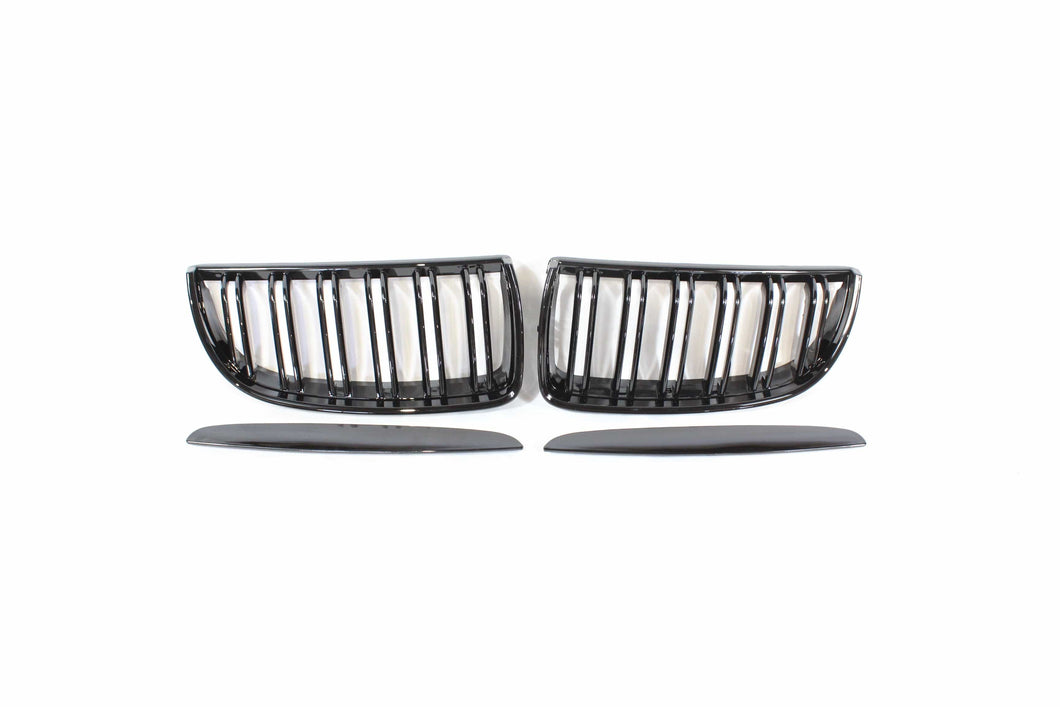 BMW E90 3 SERIES PRE-LCI DOUBLE SLAT BLACK GRILLES - BLAK BY CT CARBON