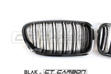 Load image into Gallery viewer, BMW F10 M5 &amp; 5 SERIES BLACK DOUBLE SLAT GRILLES - BLAK BY CT CARBON
