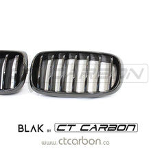 Load image into Gallery viewer, BMW F15 &amp; F16 X5 &amp; X6 SINGLE SLAT BLACK GRILLES- BLAK BY CT CARBON
