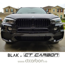 Load image into Gallery viewer, BMW F15 &amp; F16 X5 &amp; X6 SINGLE SLAT BLACK GRILLES- BLAK BY CT CARBON
