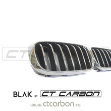 Load image into Gallery viewer, BMW F15 &amp; F16 X5 &amp; X6 SINGLE SLAT BLACK GRILLES- BLAK BY CT CARBON
