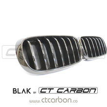 Load image into Gallery viewer, BMW F15 &amp; F16 X5 &amp; X6 SINGLE SLAT BLACK GRILLES- BLAK BY CT CARBON
