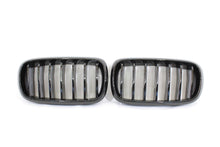 Load image into Gallery viewer, BMW F15 &amp; F16 X5 &amp; X6 SINGLE SLAT BLACK GRILLES- BLAK BY CT CARBON
