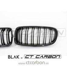 Load image into Gallery viewer, BMW F30/F31 3 SERIES BLACK DOUBLE SLAT GRILLES - BLAK BY CT CARBON
