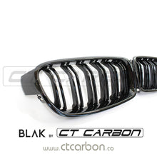 Load image into Gallery viewer, BMW F30/F31 3 SERIES BLACK DOUBLE SLAT GRILLES - BLAK BY CT CARBON
