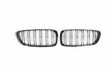 Load image into Gallery viewer, BMW M4 F82 / F83 &amp; F32/F33/F36 4 SERIES DOUBLE SLAT BLACK GRILLES - BLAK BY CT CARBON
