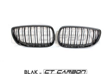 Load image into Gallery viewer, BMW M3 / 3 SERIES E92/E93 DOUBLE SLAT BLACK GRILLES - BLAK BY CT CARBON
