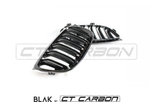 Load image into Gallery viewer, BMW M3 / 3 SERIES E92/E93 DOUBLE SLAT BLACK GRILLES - BLAK BY CT CARBON
