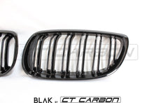 Load image into Gallery viewer, BMW M3 / 3 SERIES E92/E93 DOUBLE SLAT BLACK GRILLES - BLAK BY CT CARBON
