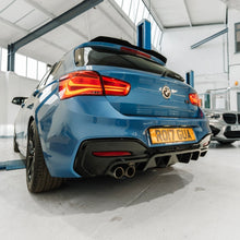 Load image into Gallery viewer, BMW 1 Series M Sport F20 F21 LCI Single Exit (118i 120i 120d 125i) EVO-1 Gloss Black Rear Diffuser by ZAERO (2015-2019)
