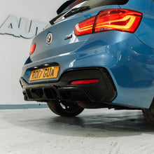 Load image into Gallery viewer, BMW 1 Series M Sport F20 F21 LCI Single Exit (118i 120i 120d 125i) EVO-1 Gloss Black Rear Diffuser by ZAERO (2015-2019)
