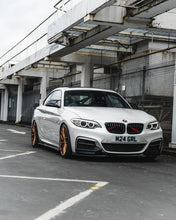 Load image into Gallery viewer, BMW 2 Series, M235i &amp; M240i F22 F23 EVO-1 Gloss Black Front Splitter by ZAERO (2014-2019)
