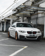 Load image into Gallery viewer, BMW 2 Series, M235i &amp; M240i F22 F23 EVO-1 Gloss Black Front Splitter by ZAERO (2014-2019)
