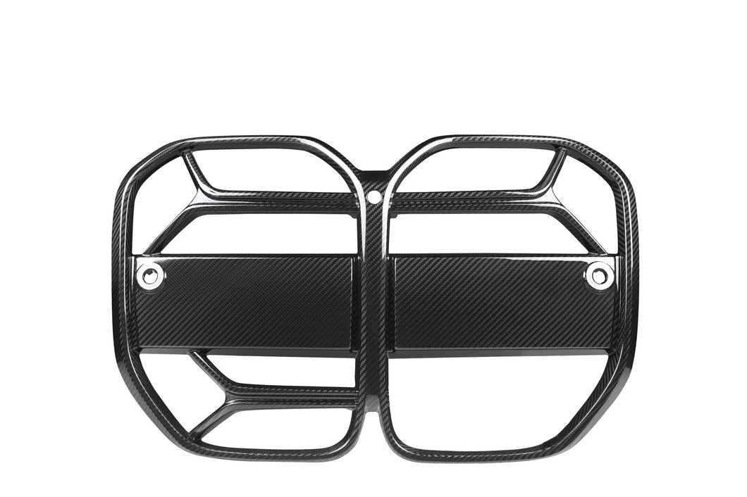 BMW 4 Series Gran Coupe G26 Pre-Preg Carbon Fibre CSL Front Kidney Grilles with ACC Fitment by TRE (2021+)