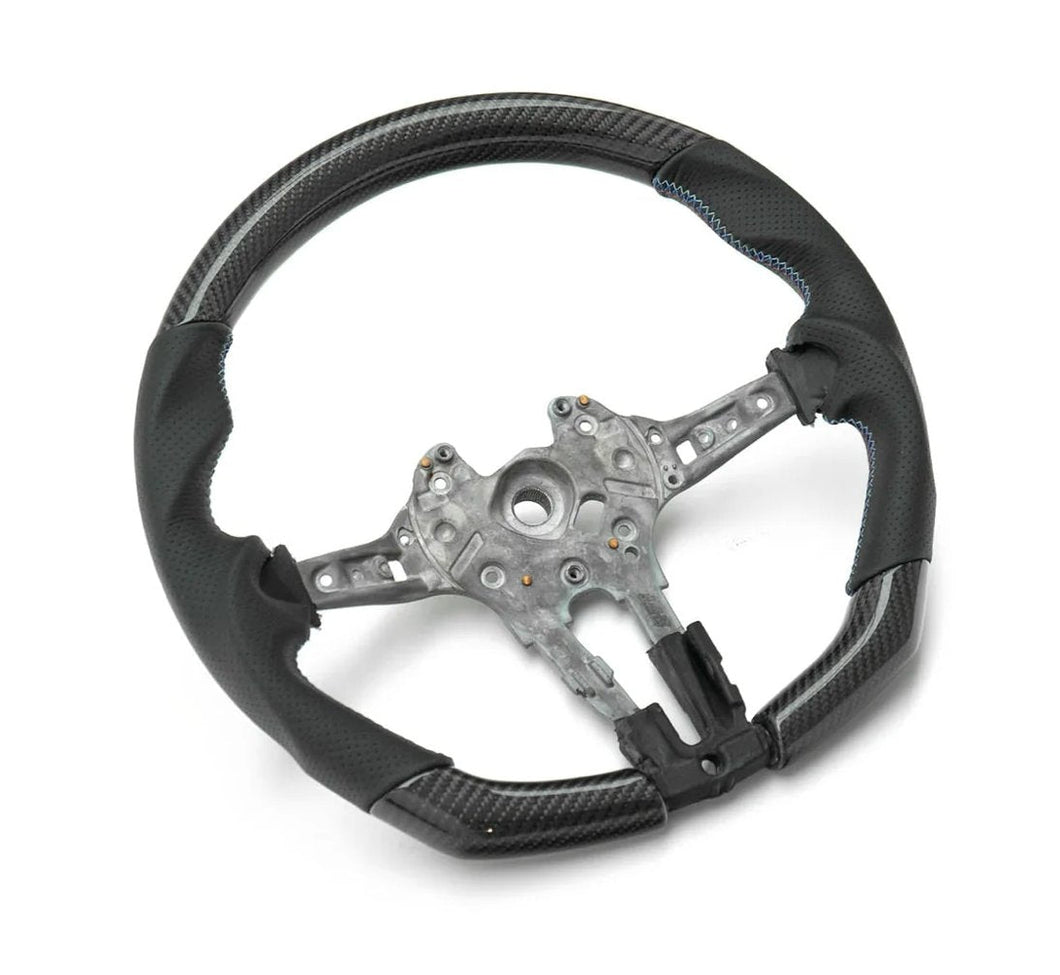 BMW F Series Carbon Fibre Steering Wheel by OHC (2011-2021) - Custom Made, Alcantara or Perforated Leather Grips - Fits F20 F21 F22 F23 F30 F31 F32 F33 F80 F82 F83 F87 F85 F86; 1 2 3 4 Series;