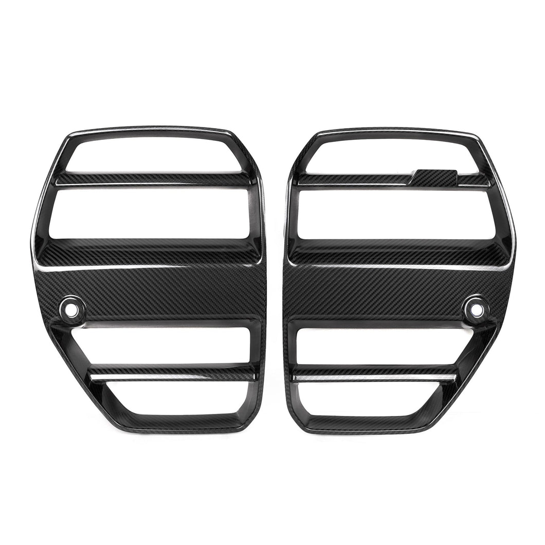 BMW G80 G81 M3 & G82 G83 M4 Pre-Preg Carbon Fibre GT Front Kidney Grilles by TRE (2021+)