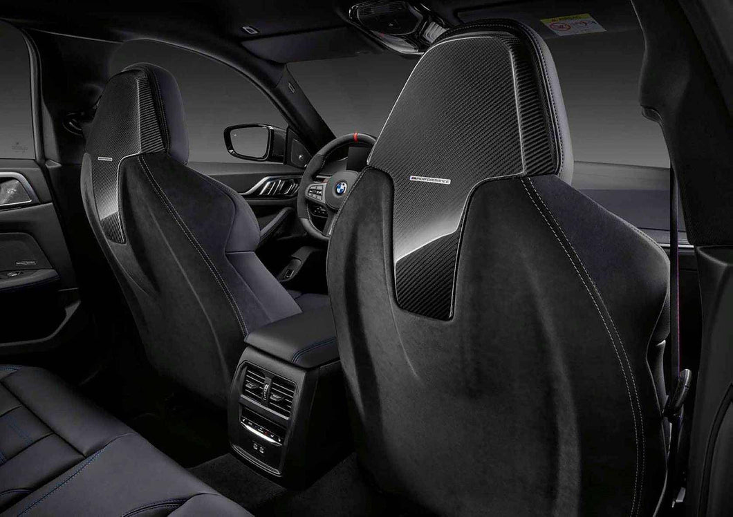 BMW M Performance Carbon Fibre & Alcantara Seat Back Cover for M Sport Models with M Seats (2021+, G20 G22 G42 G15)