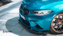Load image into Gallery viewer, BMW M2 F87 Front Splitter EVO-S Gloss Black ABS Front Lip Spoiler | ZAERO Design | 2015-2018 CS-Inspired Winglet-Delete
