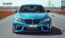 Load image into Gallery viewer, BMW M2 F87 Front Splitter EVO-S Gloss Black ABS Front Lip Spoiler | ZAERO Design | 2015-2018 CS-Inspired Winglet-Delete
