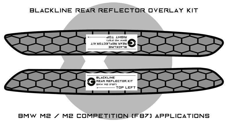 BMW M2 & M2 Competition F87 Rear Reflector Decal Sticker by Goldenwrench