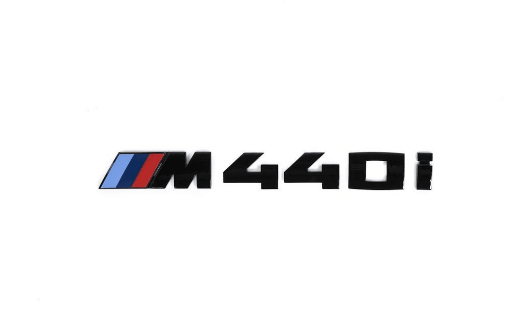 BMW M440i Genuine M Performance Black High Gloss Rear Model Badge