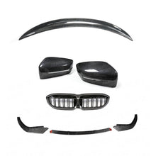 Load image into Gallery viewer, BMW 3 Series G20 Pre-LCI Saloon (2018-2022) Carbon Fibre Body Kit - Front Lip Splitter, Rear Boot Spoiler, Mirror Caps &amp; Double Slat Kidney Grille (Carbon Fibre or Gloss Black) | Performance Styling Upgrade
