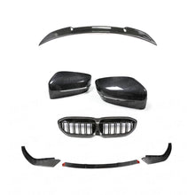Load image into Gallery viewer, BMW 3 Series G20 Pre-LCI Saloon (2018-2022) Carbon Fibre Body Kit - Front Lip Splitter, Rear Boot Spoiler, Mirror Caps &amp; Double Slat Kidney Grille (Carbon Fibre or Gloss Black) | Performance Styling Upgrade
