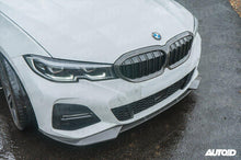 Load image into Gallery viewer, AUTOID Carbon Fibre Competition Front Splitter / Lip Spoiler for BMW 3 Series G20 G21 Pre-LCI (2019-2022) M Sport &amp; M340i - CFRP 2x2 Weave, 3-Piece
